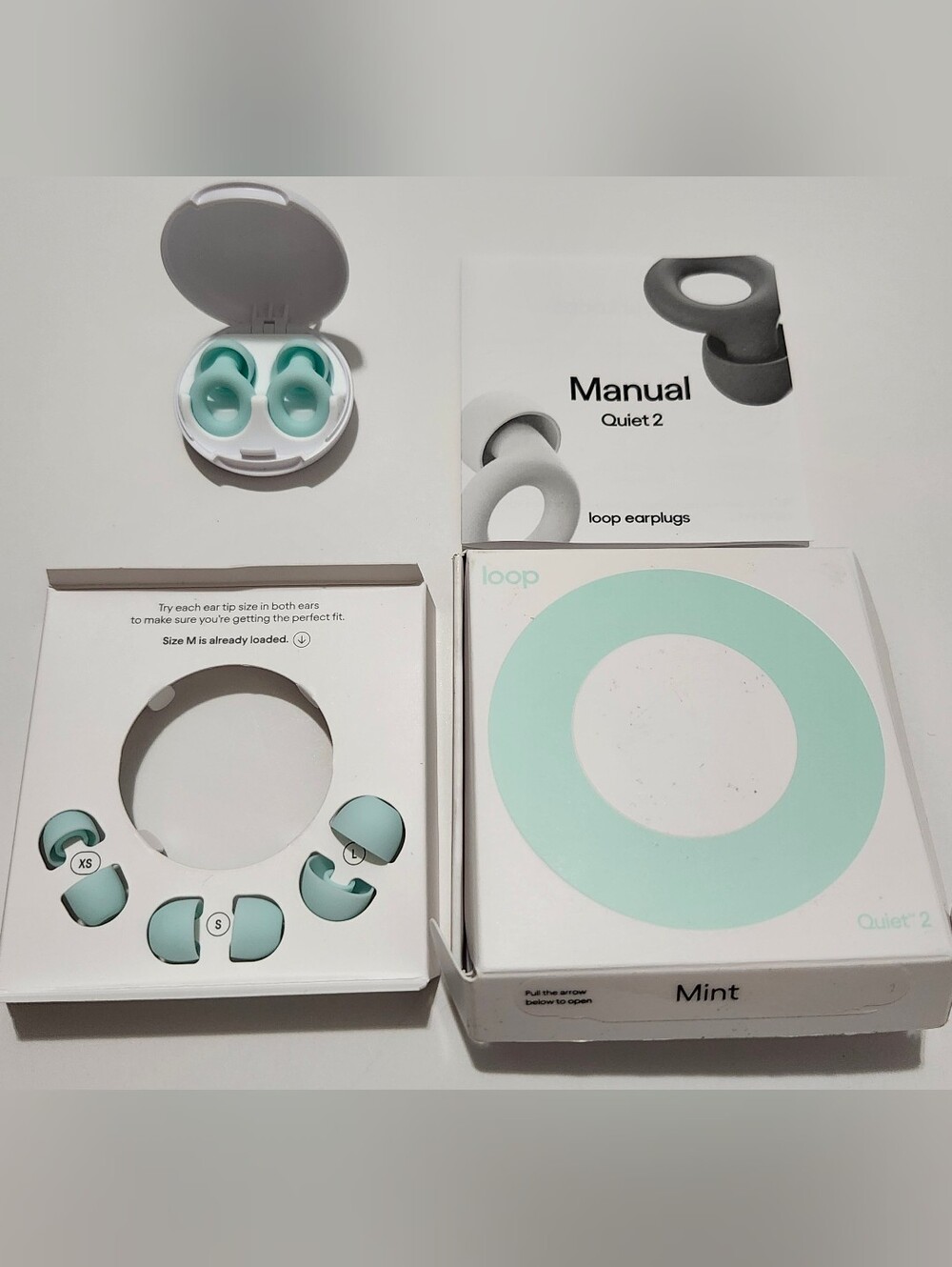 Loop Quiet 2 Earplugs Mint Green NEW Open Box